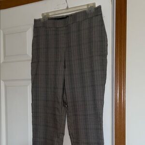 Hilary Radley Women's Black and Gray Plaid Pants